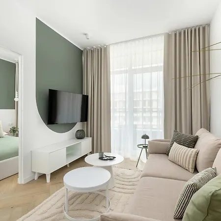 Pistachio Z Balkonem W Nowoczesnej Inwestycji Z Basenem & Tarasem By Renters *