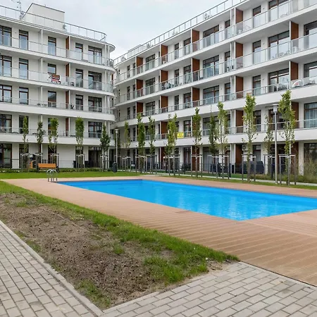Pistachio Z Balkonem W Nowoczesnej Inwestycji Z Basenem & Tarasem By Renters *